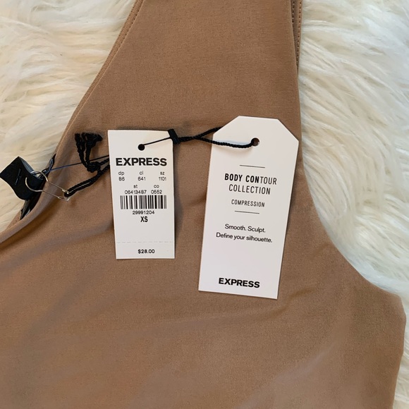 Express, Size X-Small, Tan One Shoulder Tank - Picture 4 of 4